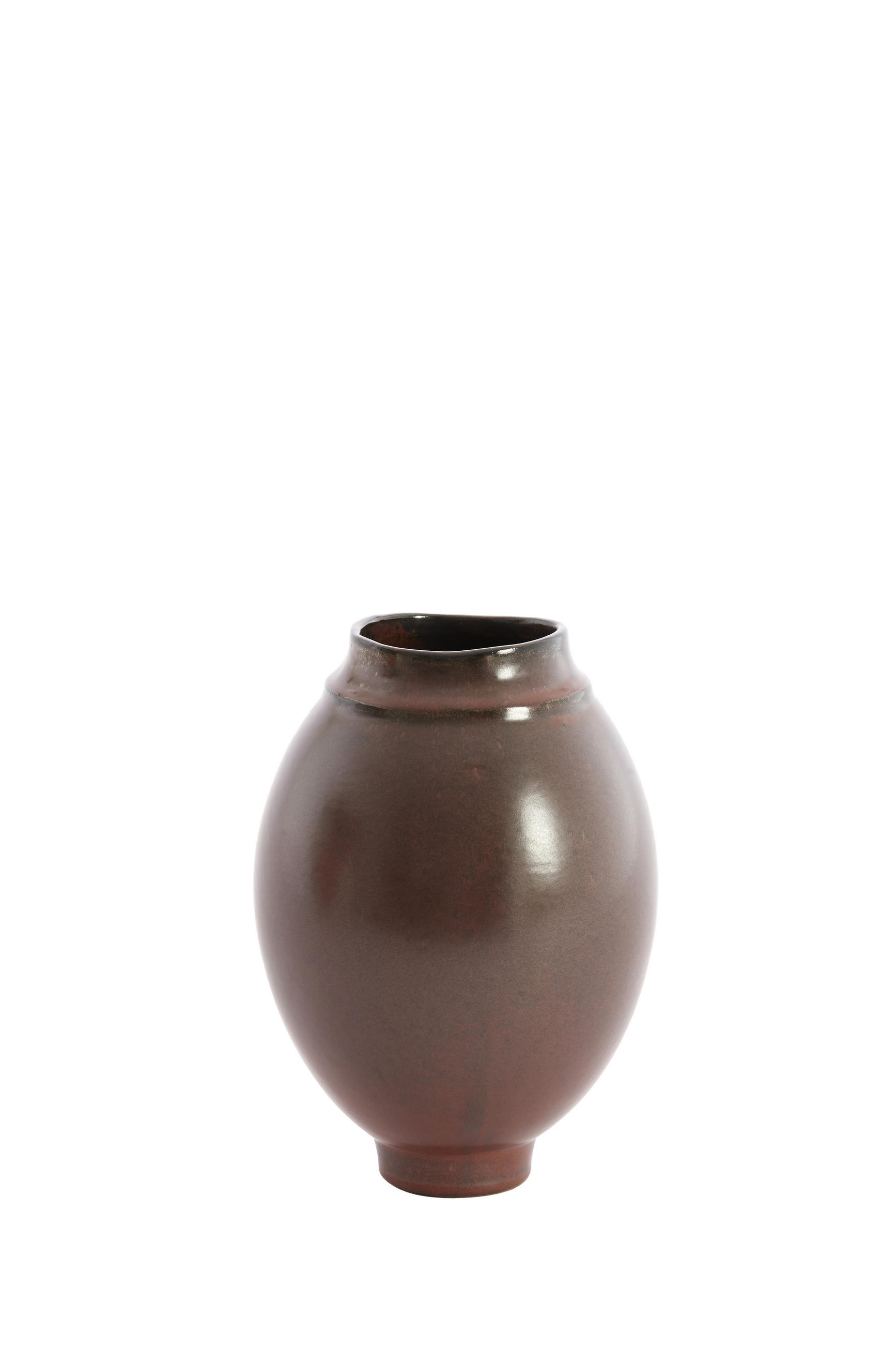 VAZE Lorea Braun 17/17/23.5 cm - Braun, Keramik (23.5cm) - Light & Living