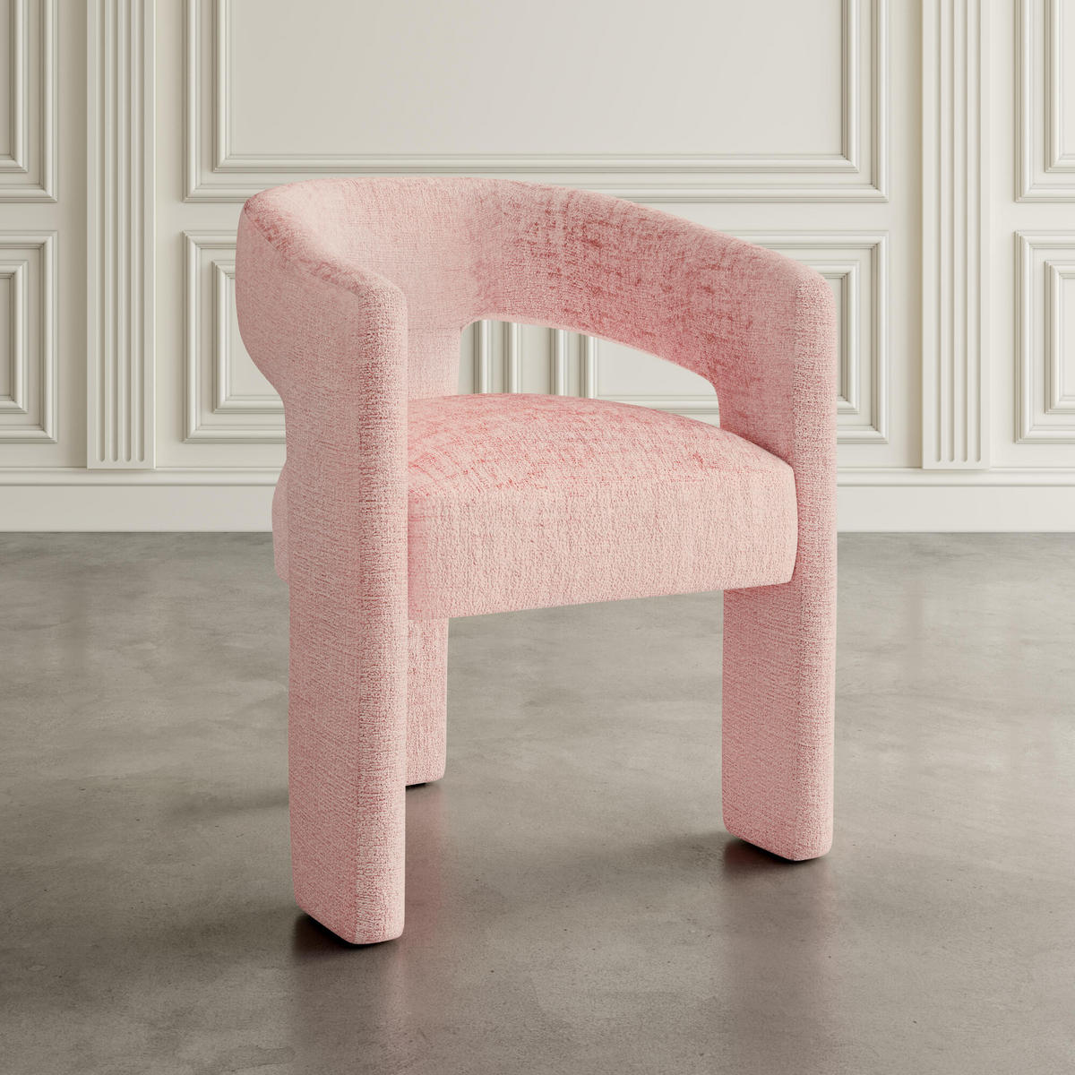 ESSZIMMERSTUHL LEITH Rosa 62x58x75 cm - Pink, Textil (62/75/58cm) - FURNLUX
