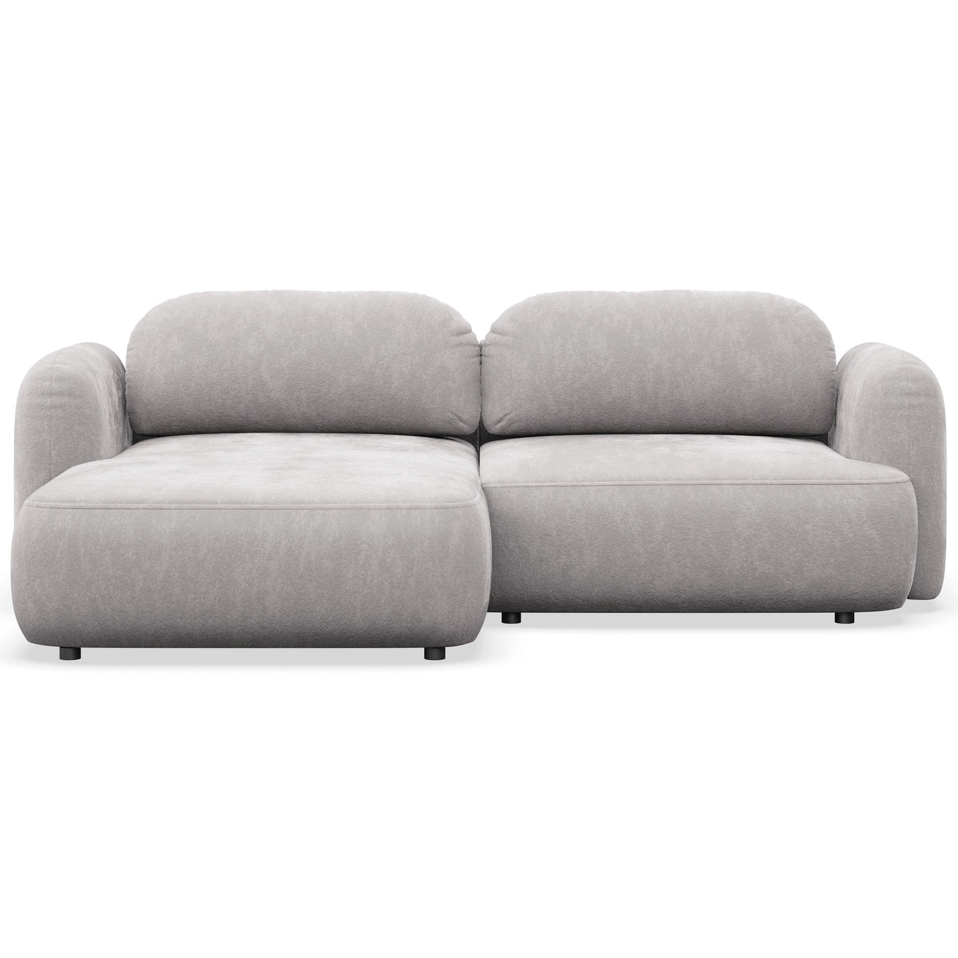 ROHOVÁ SEDAČKA Tvoya světle šedá žinylka - černá/světle šedá, textil/plast (267/175cm) - Selsey