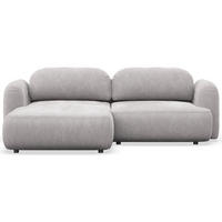 ROHOVÁ SEDAČKA Tvoya světle šedá žinylka - černá/světle šedá, textil/plast (267/175cm) - Selsey