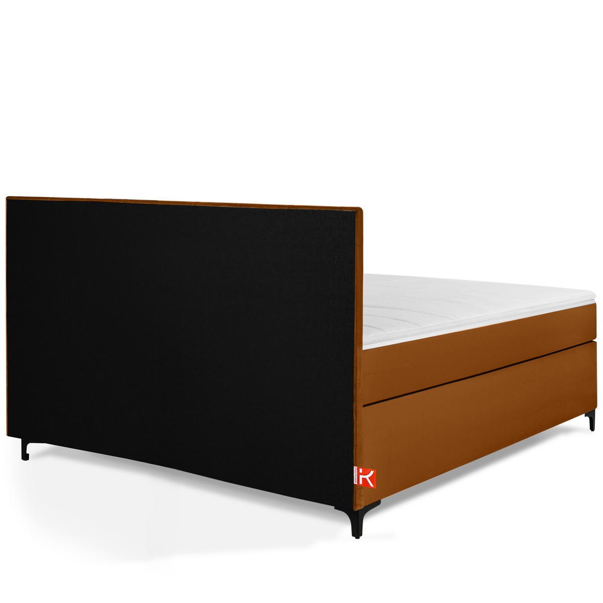 POLSTERBETT ARDEA, Rot - Rotbraun/Schwarz, Holz/Holzwerkstoff (160/200cm) - KONSIMO®