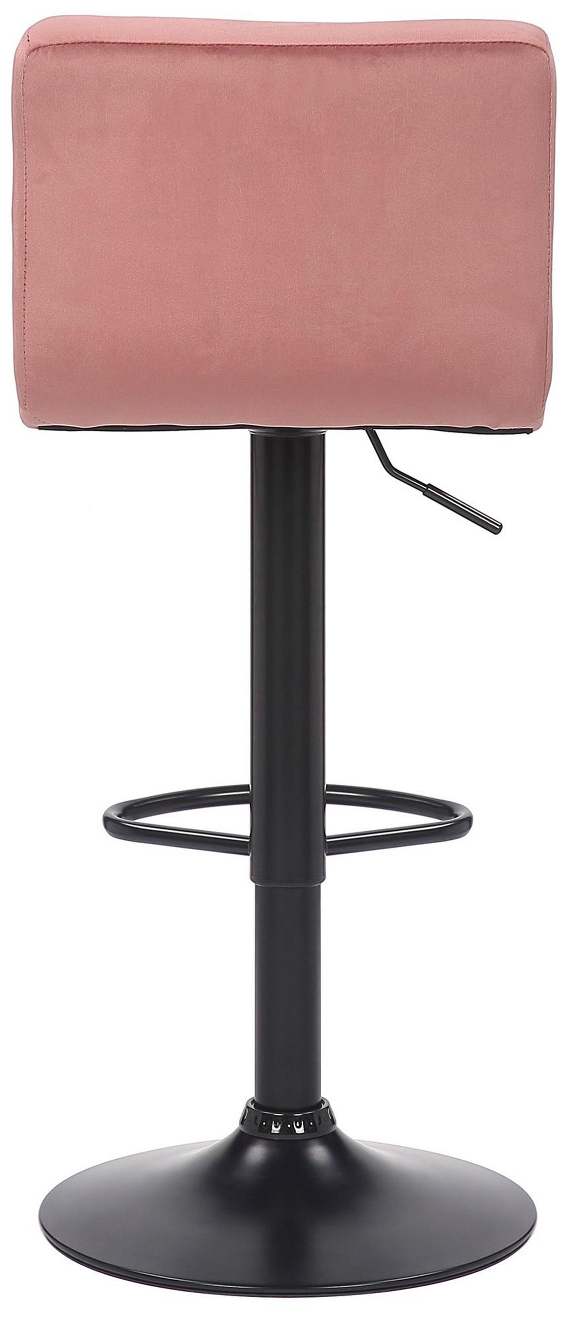 BARHOCKER 4er Set Fenai Samt pink - Pink/Schwarz, Textil/Metall (40/106/40cm) - TPFLiving