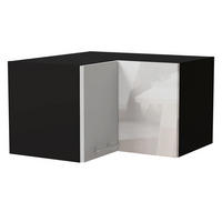 ECKHÄNGESCHRANK Essen W12/60/36 Weiß Hochglanz / Schwarz Matt 60 / 60 / 36cm - Weiß Hochglanz/Schwarz, Holz/Holzwerkstoff (60/36/60cm) - Feldmann-Wohnen