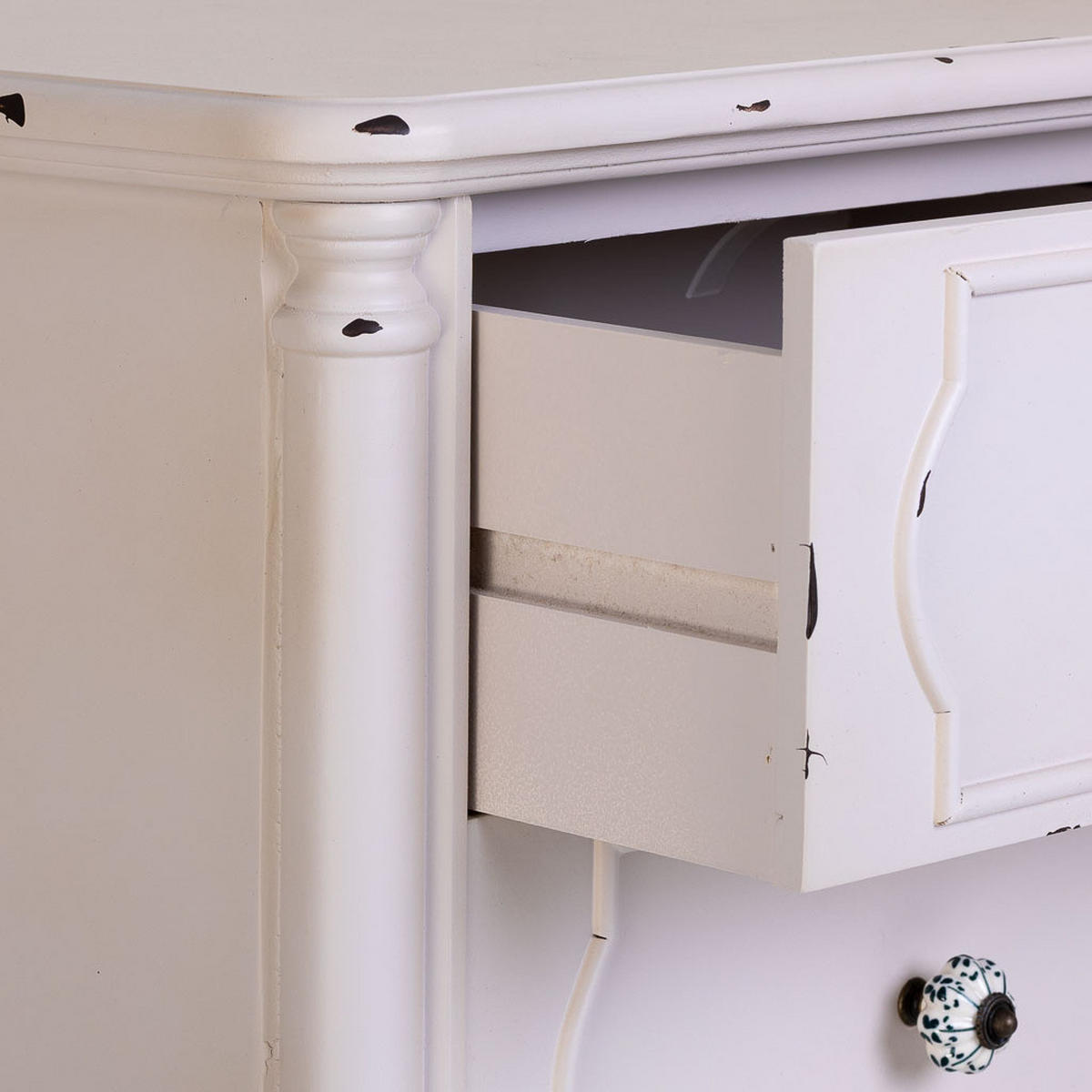 NACHTTISCH aus Holz, weiß, 50x36x55cm - Weiß, Holz (50/55/36cm) - Wanderlust