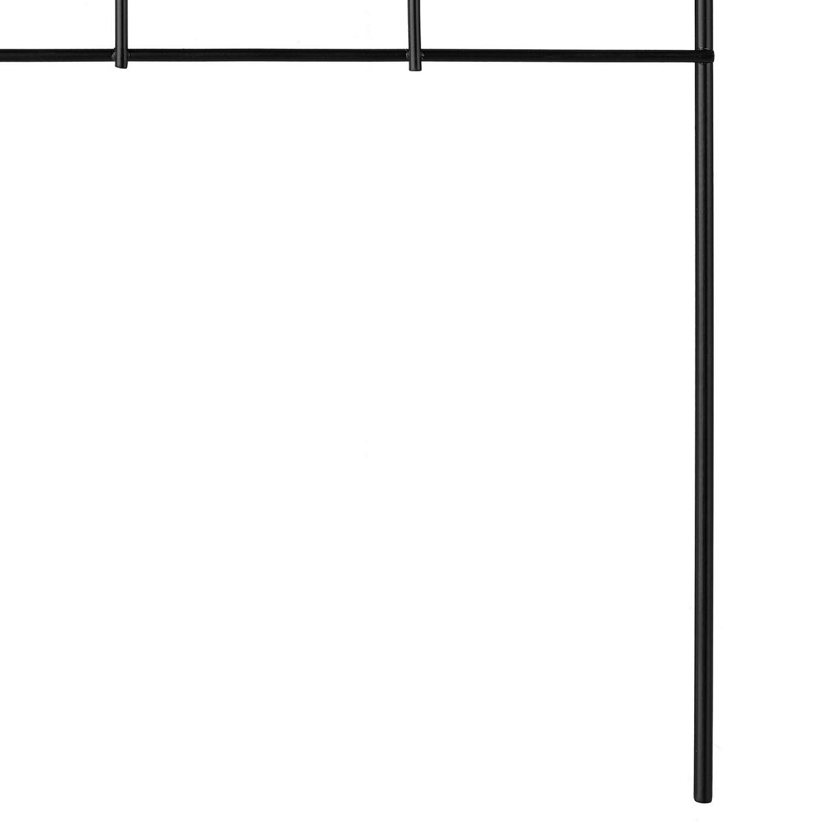 6XBEETZAUN - Schwarz, Metall (42/74/1.5cm) - Relaxdays