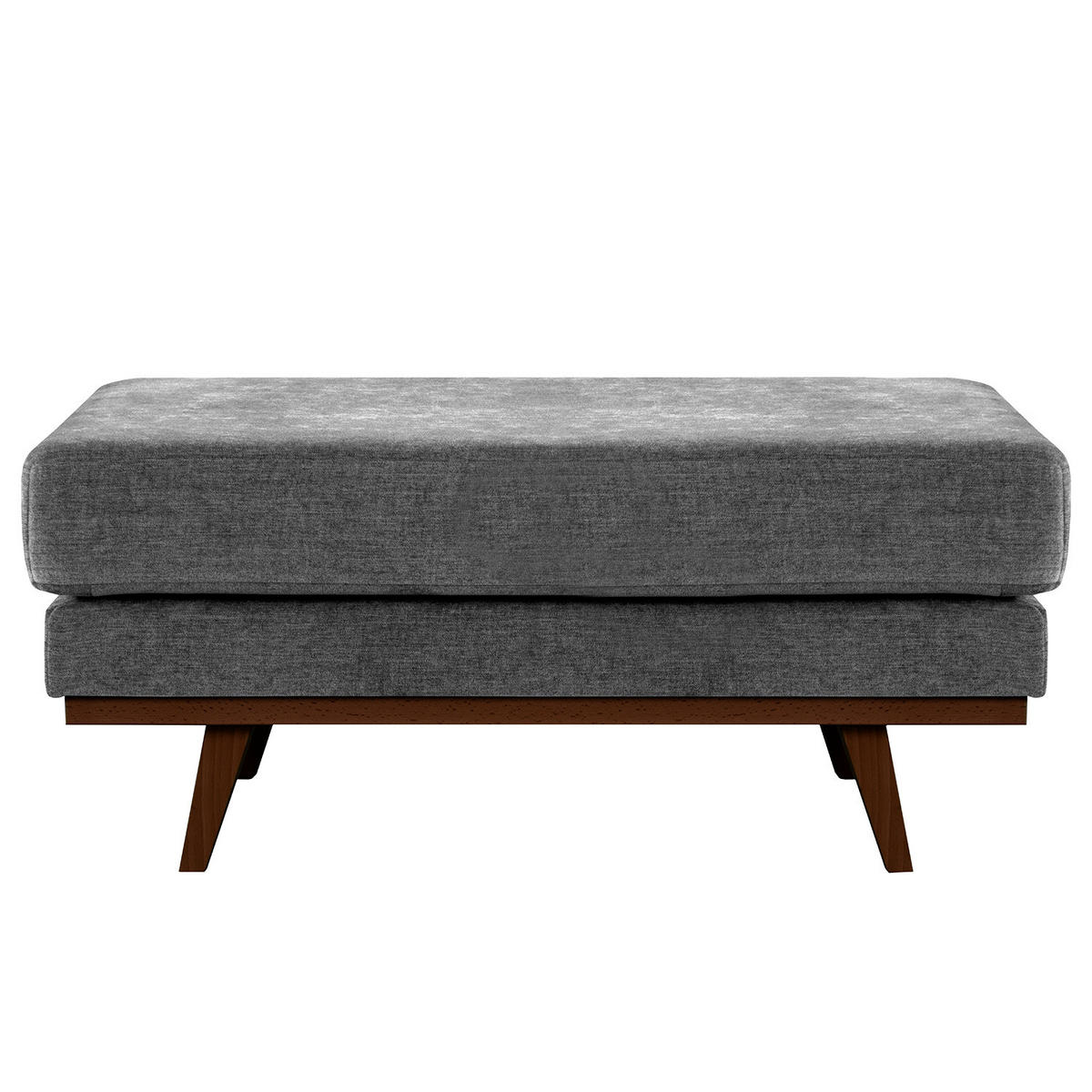 POLSTERHOCKER - Dunkelgrau/Buchefarben, Textil (85/43/60cm) - home24