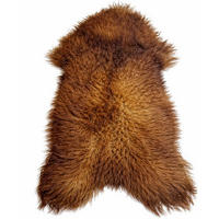 LAMMFELL Island Langhaar natur lockig weich Premium Ginger ca. 105 cm - Rotbraun, Fell (55/105cm) - Provellus