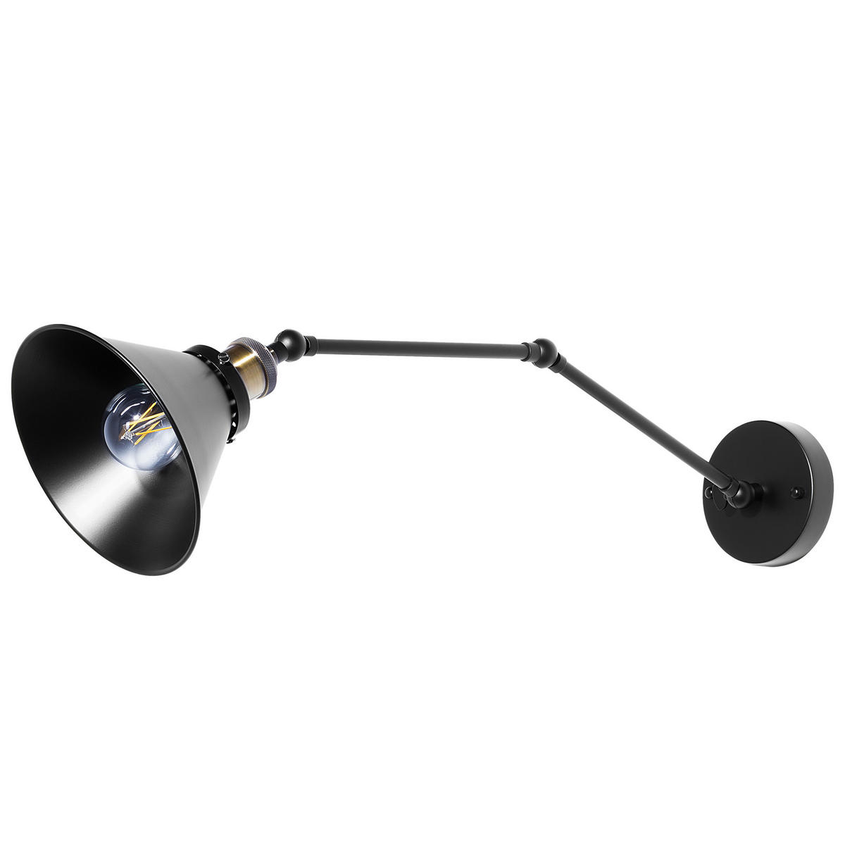 WANDLEUCHTE 2er-Set Narva 73/19/20 cm - Schwarz, Metall (73/20/73cm) - Beliani