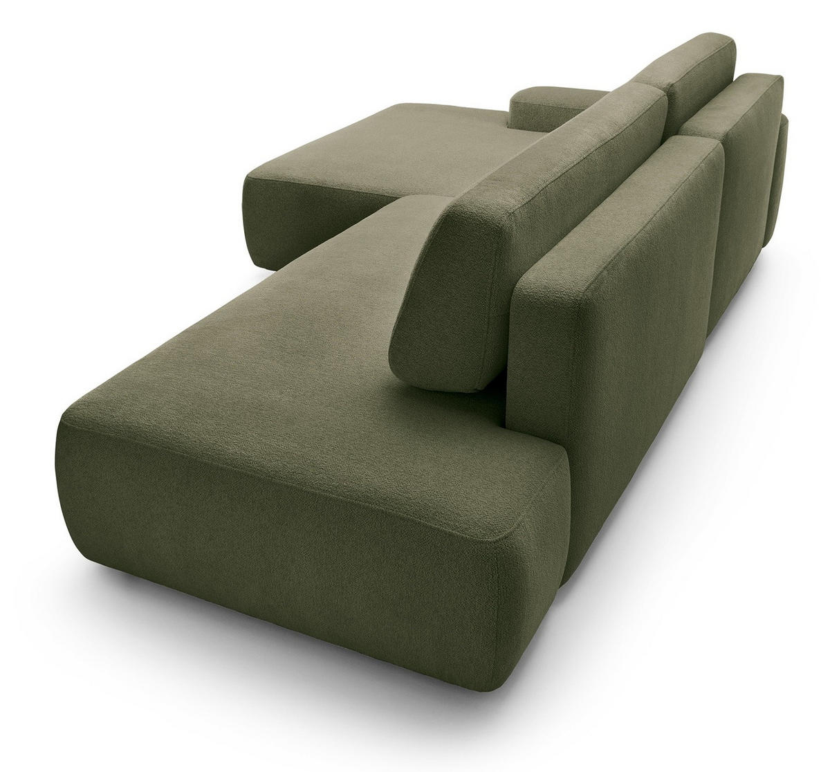 ECKSOFA 275 cm mit Schlaffunktion Orea O, Links, Grün - Grün, Holz (276/164cm) - Emporius