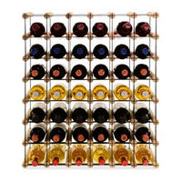 WEINREGAL Vinotega Mod Metal 72,5x62,5x24,5 cm 6x7 Flaschen Massives Kiefernholz Natur - Naturfarben, Holz (62.5/72.5/24.5cm) - PROREGAL