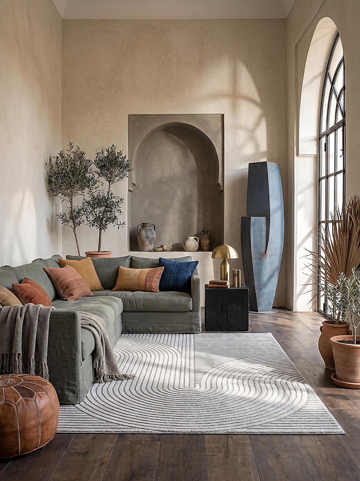 TEPPICH Kurzflor CETINA Geometrisch Polypropylen-Polyester Grau 200 x 290 cm - Grau, Textil (200/290cm) - KADIMA DESIGN