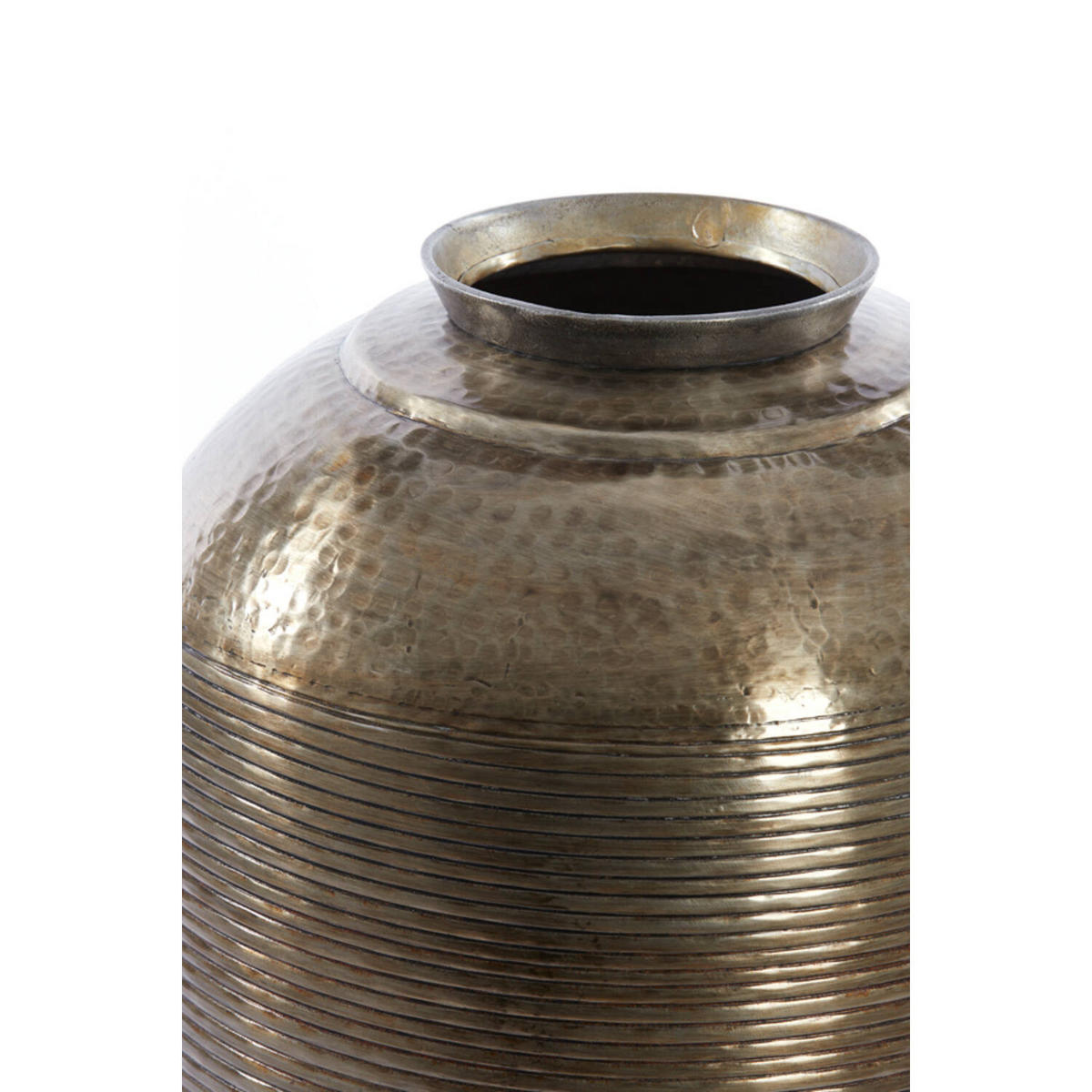 BODENVASE LISBOA Ø45x60 cm Antik Gold, Metall - Dunkelbraun/Goldfarben, Metall (60cm) - Light & Living