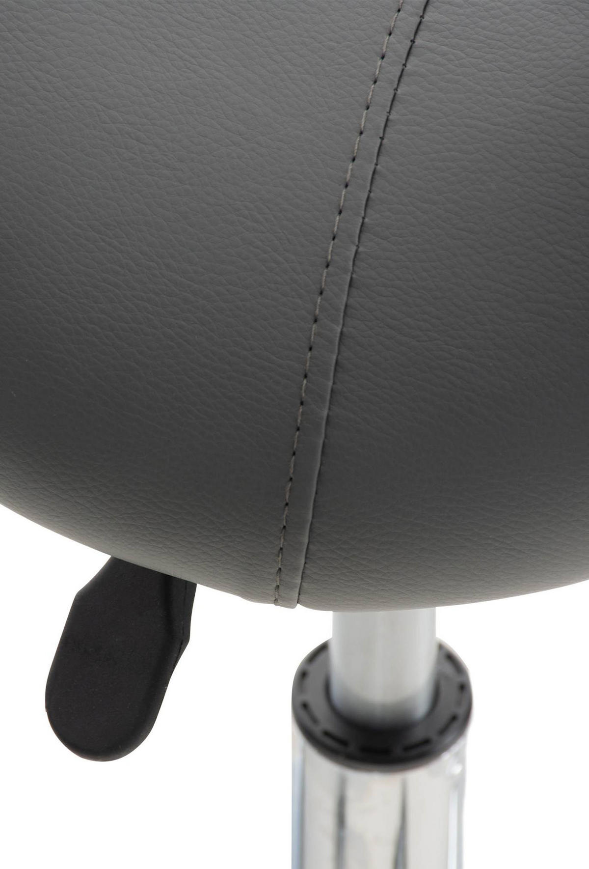 HOCKER 2er Set Lederlook grau - Grau, Textil/Metall (46/53/46cm) - CLP