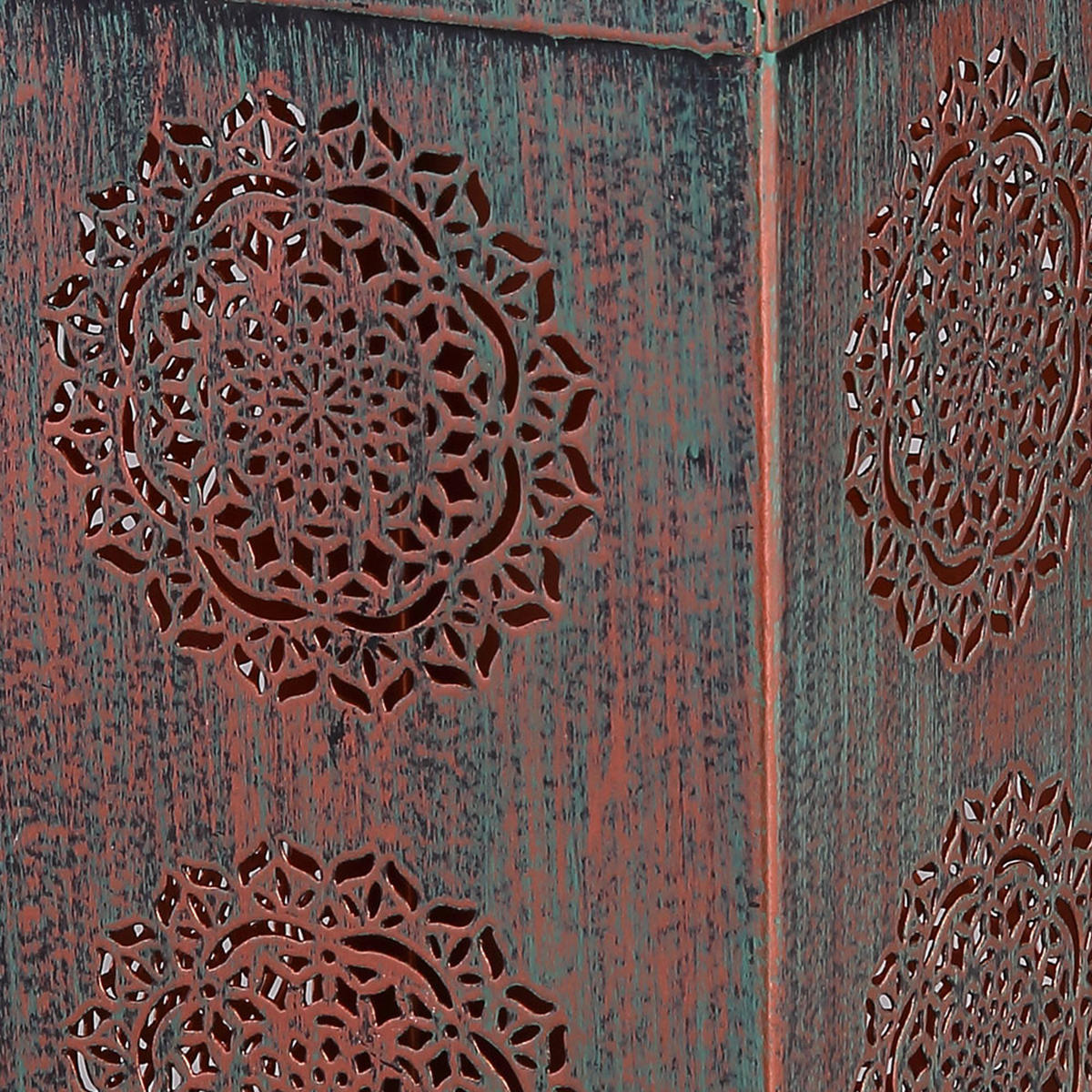 LED AUSSENLEUCHTE Solarleuchte Grün Rost - Grün, Metall (10.2/10.2/26cm) - Globo Lighting