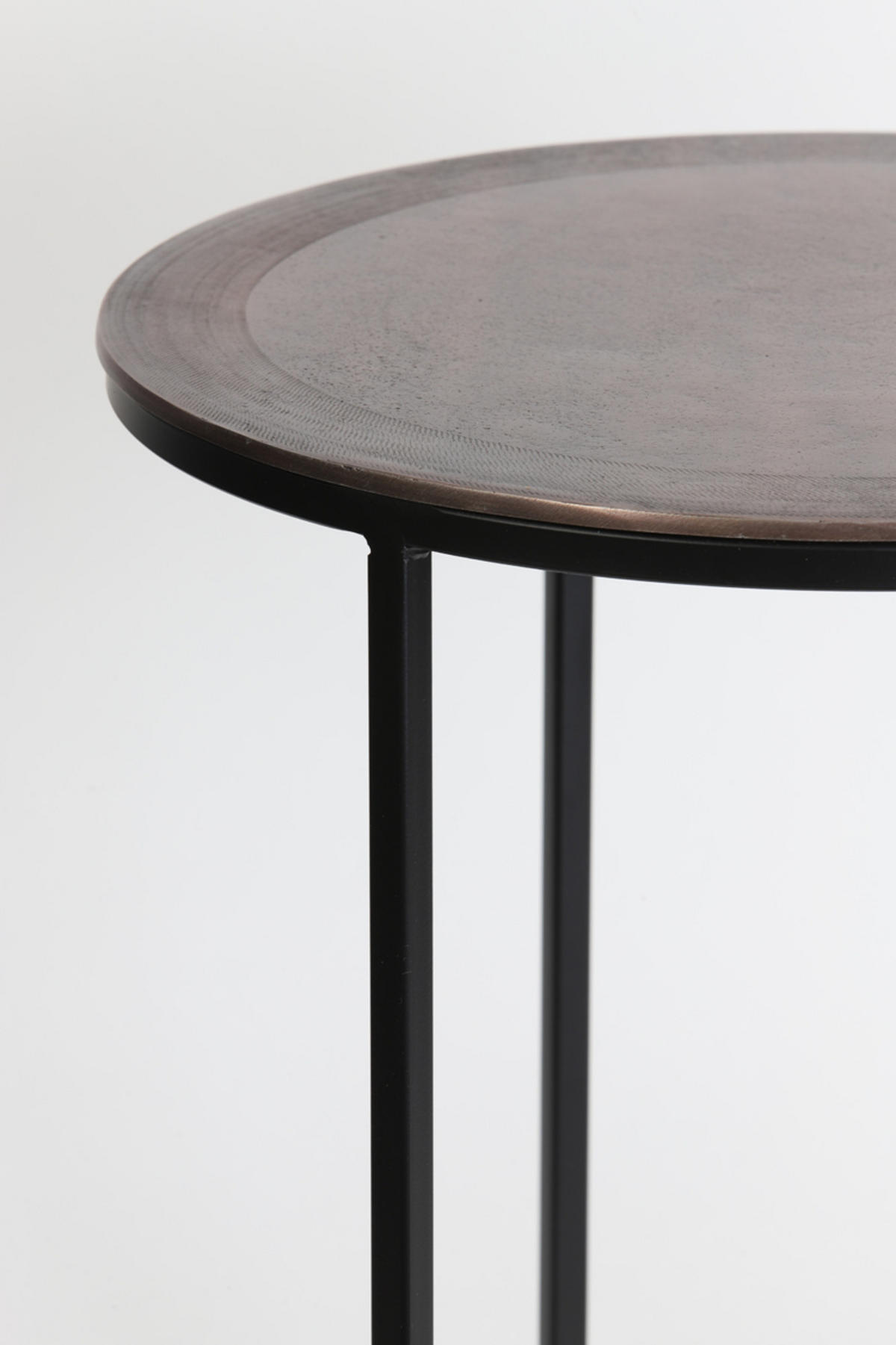 BEISTELLTISCH Talca Bronze Ø50/52 cm 2er-Set - Bronzefarben, Metall (50/50/52cm) - Light & Living