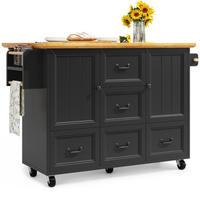 KÜCHENINSEL 120×45-73×93 cm ausziehbarer aus MDF und Metall mit viel Stauraum, schwarz - Schwarz, Holzwerkstoff (120/93/73cm) - Luhomfu