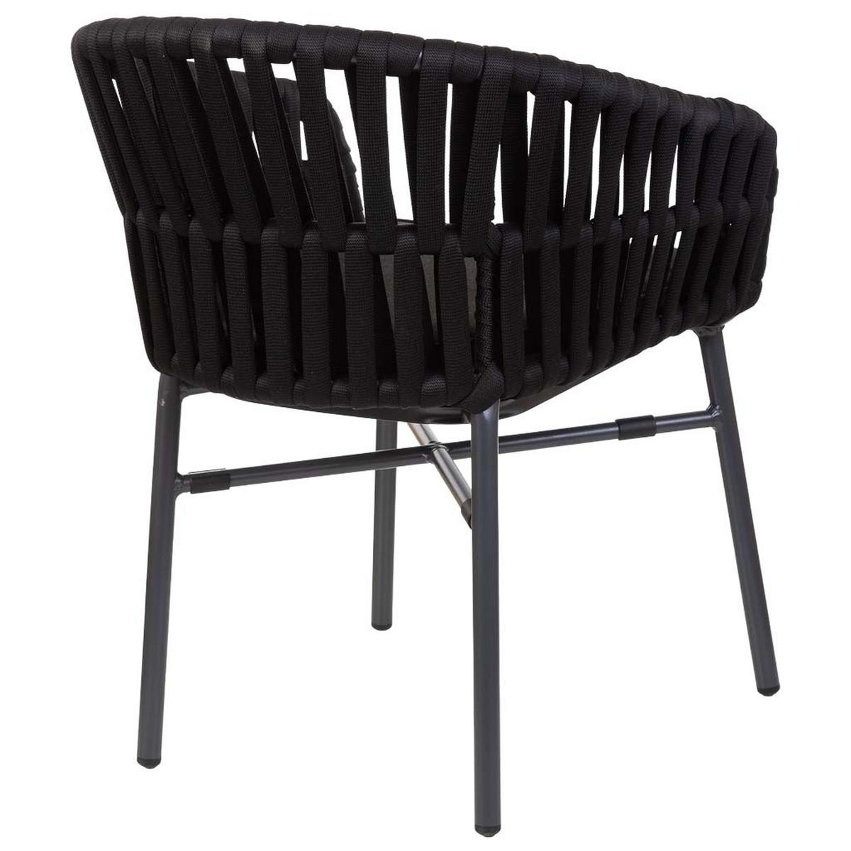 STUHL, schwarz, 58x61x77cm - Schwarz, Metall (58/77/61cm) - Wanderlust