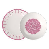 TAFELSERVICE Fleur Couleur Cassis 12er Set - Pink, Keramik (24/5.1/24cm) - Villeroy & Boch