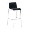 BARHOCKER Stoff Schwarz - Chromfarben/Schwarz, Textil/Metall (43/100/48cm) - CLP