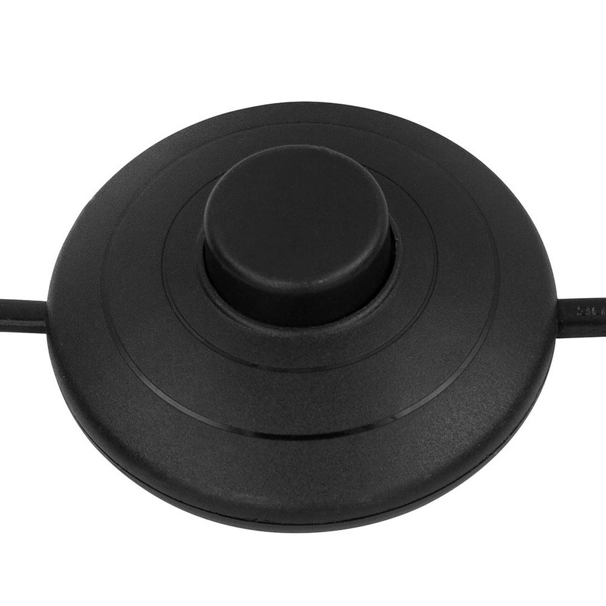 LED STEHLEUCHTE Textil Schwarz-Gold schwenkbar - Schwarz, Metall (74/70/204cm)