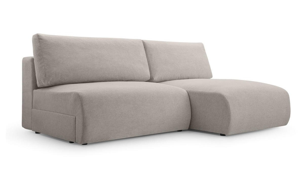 ECKSOFA mit Schlaffunktion Greste, Beige - Beige, Textil (150/223cm) - Meblito