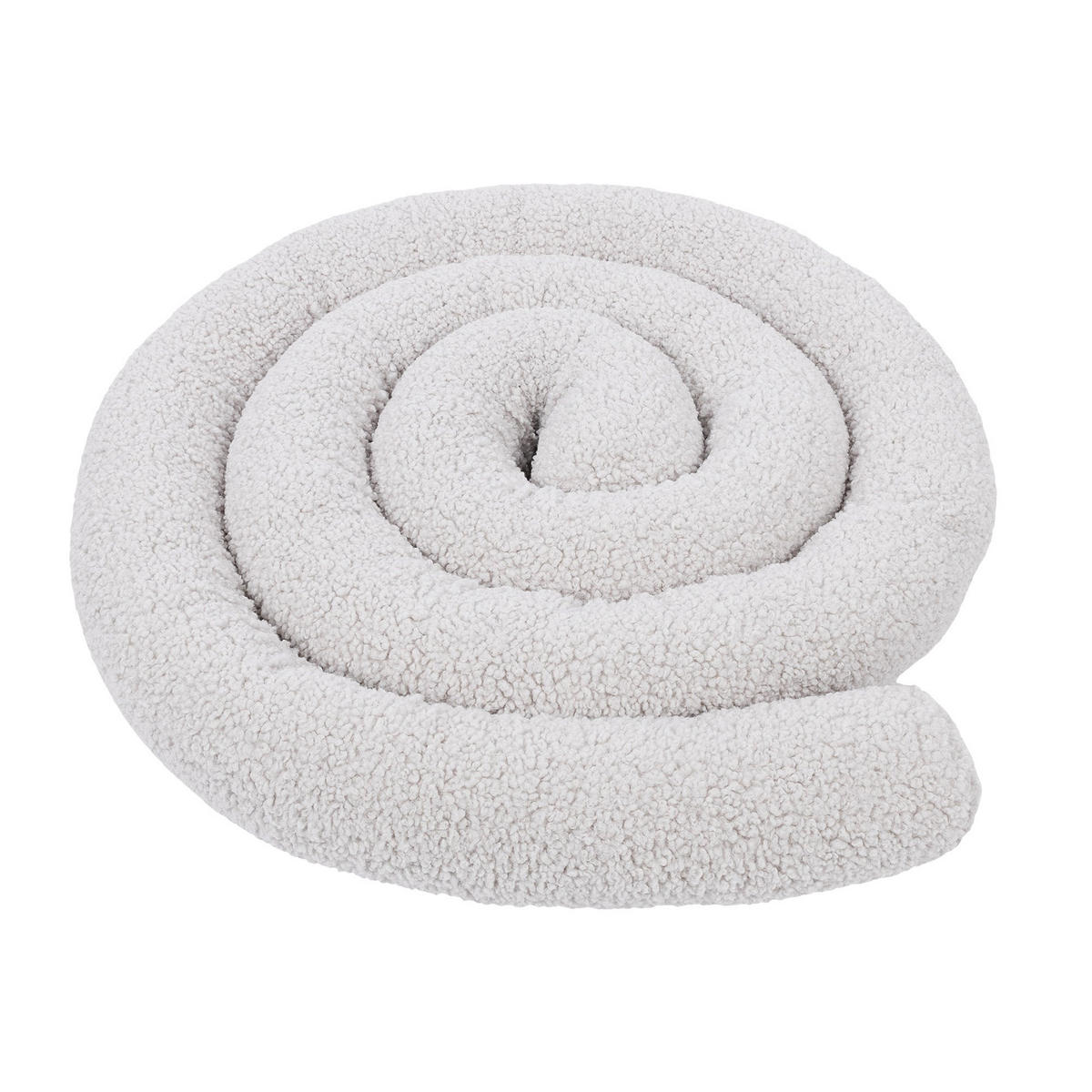 BETTUMRANDUNGSSCHUTZ Bettschlange aus Teddystoff, 200 cm, Creme-Weiß - Weiß, Textil - MeowBaby