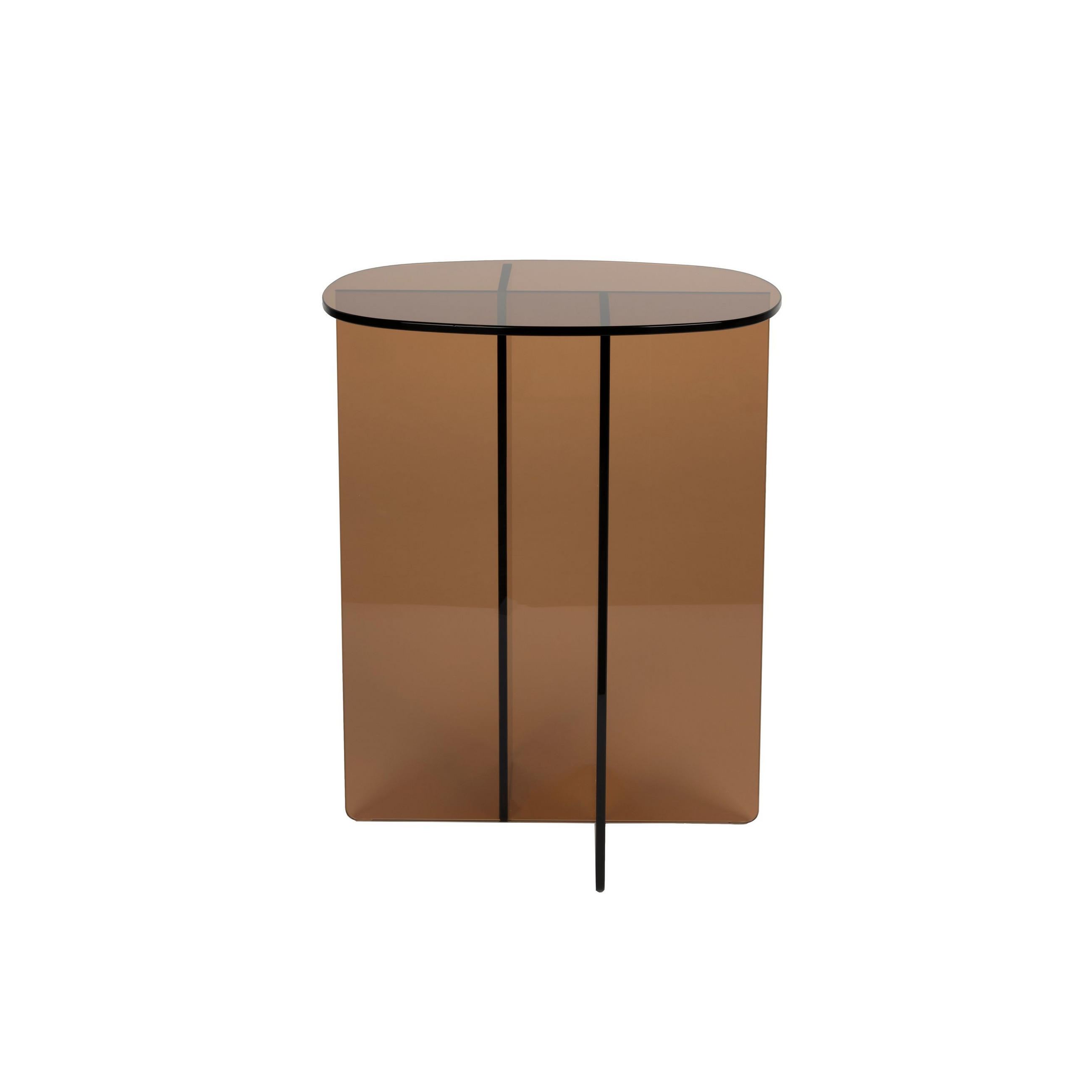 BEISTELLTISCH Linea 30x40 cm Braun - Braun, Glas (30/40/50cm) - Zuiver