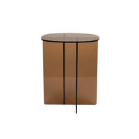 BEISTELLTISCH Linea 30x40 cm Braun - Braun, Glas (30/40/50cm) - Zuiver