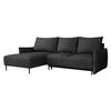 ECKSOFA Santi L - Dunkelgrau/Schwarz, Holz/Textil (240/160cm) - MIRJAN24