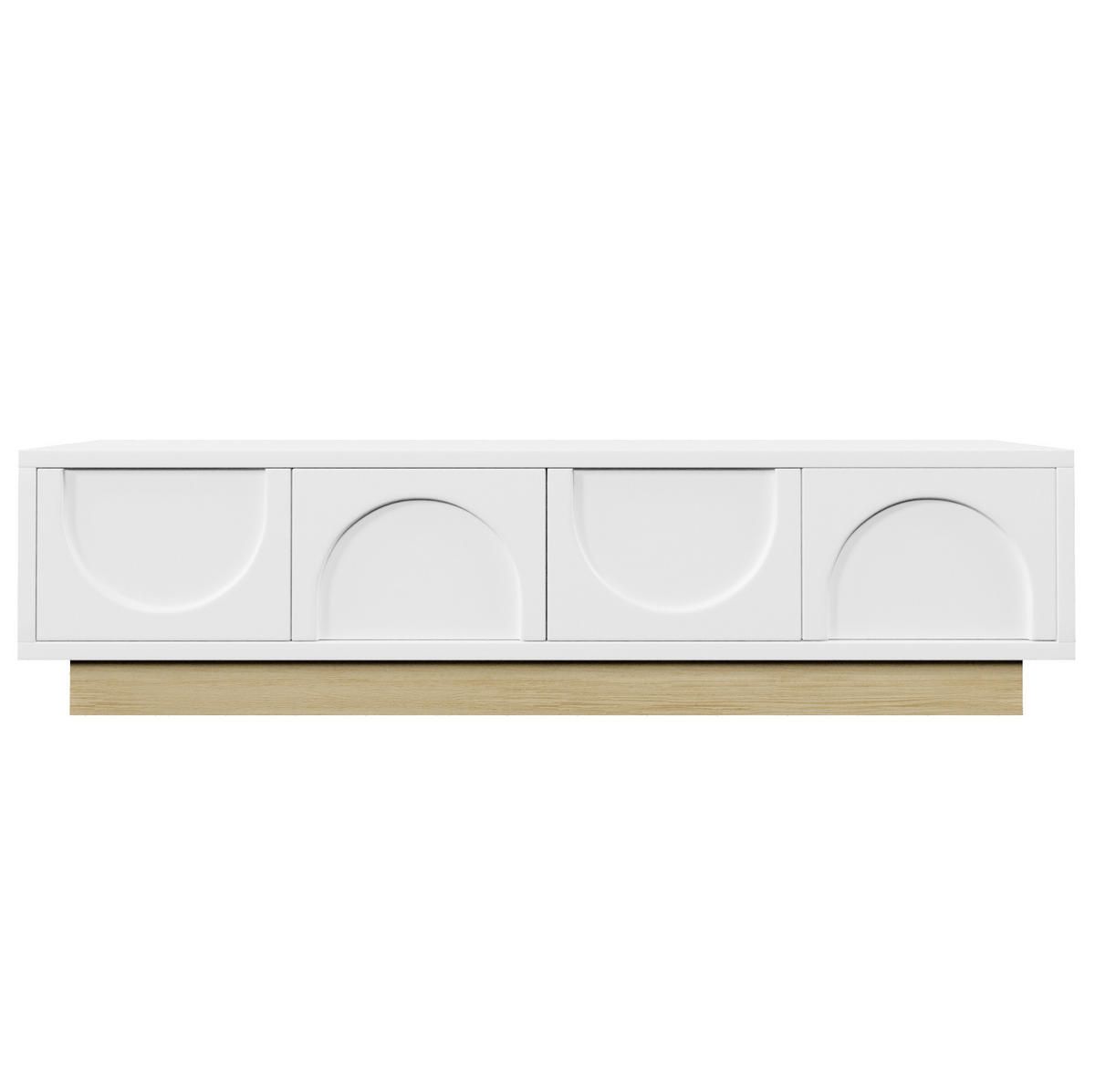TV-ELEMENT mit 4 Türen 175 x 40 cm MDF Weiß - Weiß, Holzwerkstoff (40/41.5/175cm) - Beauniv