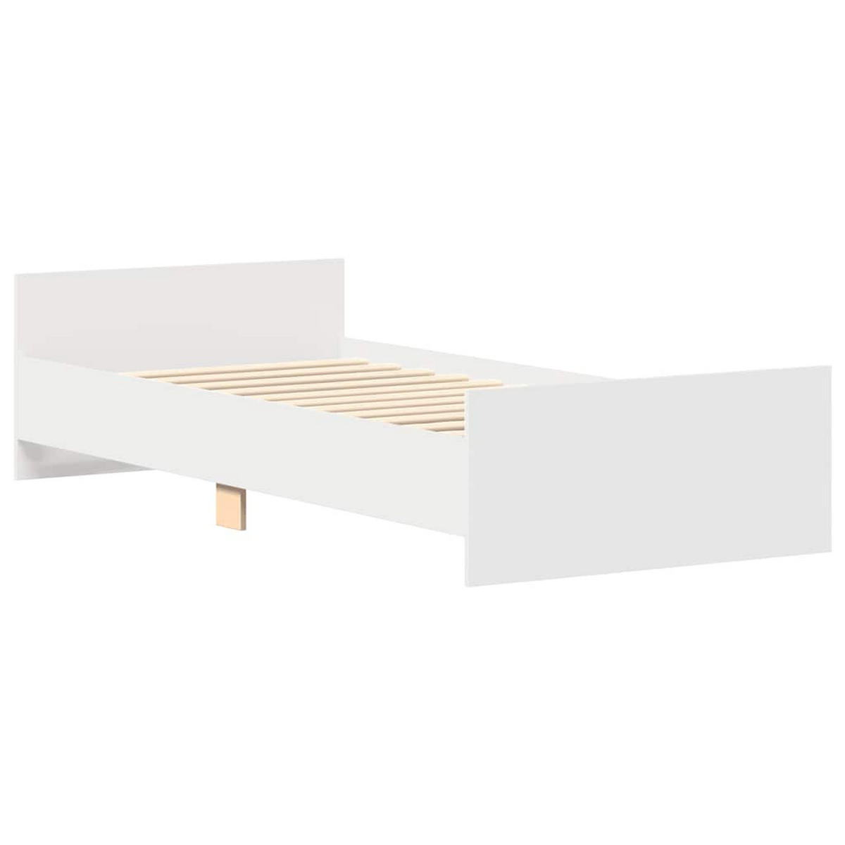 BETTGESTELL Weiss 100/200 Cm Holzwerkstoff - Weiß, Textil (100/200cm) - vidaXL