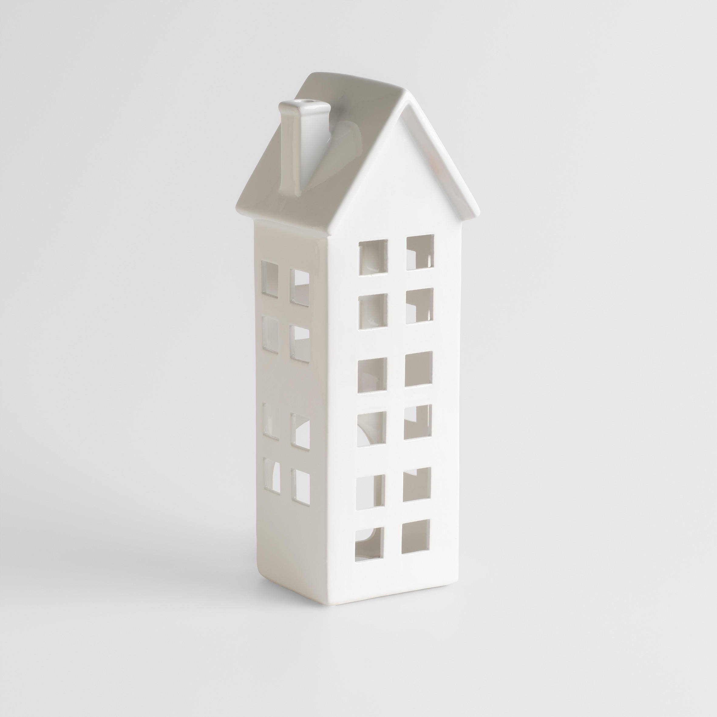 KERZENSTÄNDER Snowbound, Weiß, 40x12,5x15 cm, Dekorative Weihnachtsdeko - Weiß, Keramik (12.5/40/15cm) - home&you