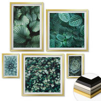 WANDBILDER 5er Set - 50x50 cm & 20x30 cm & 40x60 cm Goldrahmen - Meerstrand Zitronen Berge - Goldfarben, Kunststoff (40/60cm) - ArtPrintCave