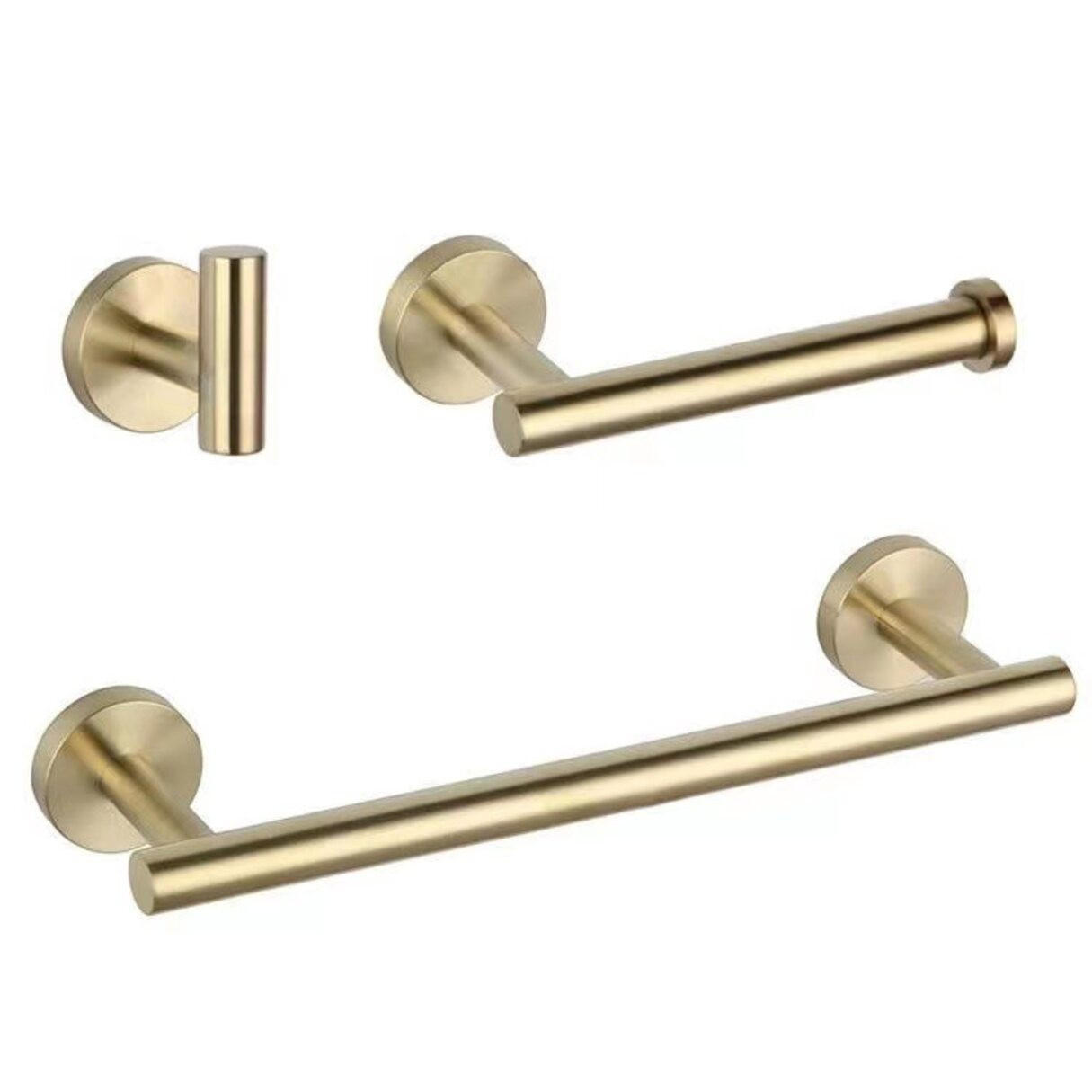 BADEZIMMER-REGAL-SET, gold, 42/18/6 cm - Goldfarben, Metall (18/6/42cm)