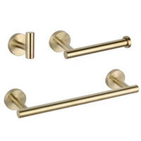BADEZIMMER-REGAL-SET, gold, 42/18/6 cm - Goldfarben, Metall (18/6/42cm)