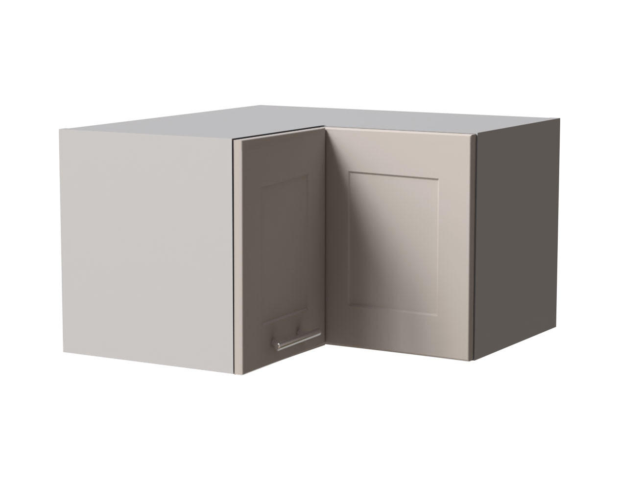 ECKHÄNGESCHRANK Oslo W12/60/36 Grau / Kaschmir Matt 60 / 60 / 36cm - Kaschmir/Grau, Holz/Holzwerkstoff (60/36/60cm) - Feldmann-Wohnen