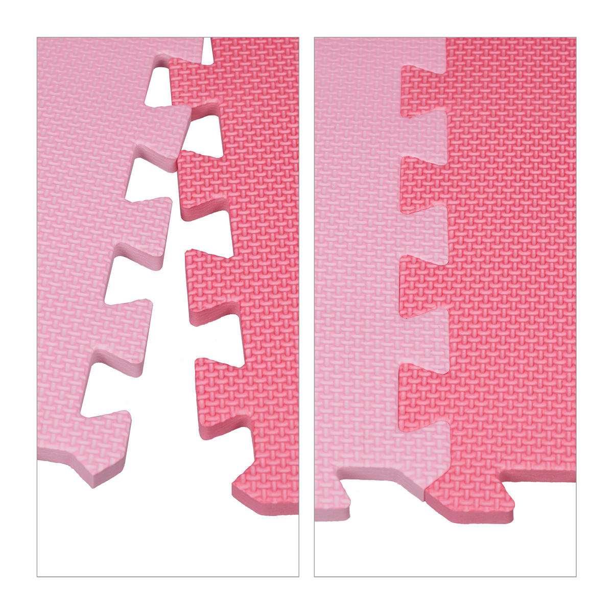 25-TLG.PUZZLEMATTE - Rosa, Kunststoff (31.5/31.5cm) - Relaxdays