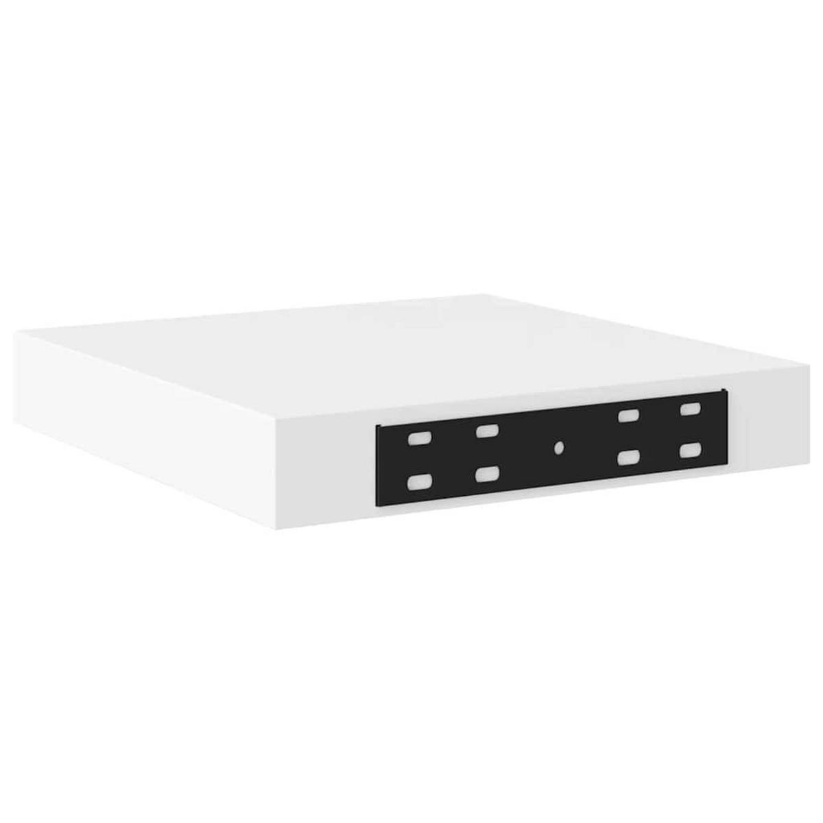 SCHWEBEREGALE 2er Set Weiss 23/23.5/3.8 Cm Mdf - Weiß, Holzwerkstoff (23.5/3.8/23.5cm) - vidaXL