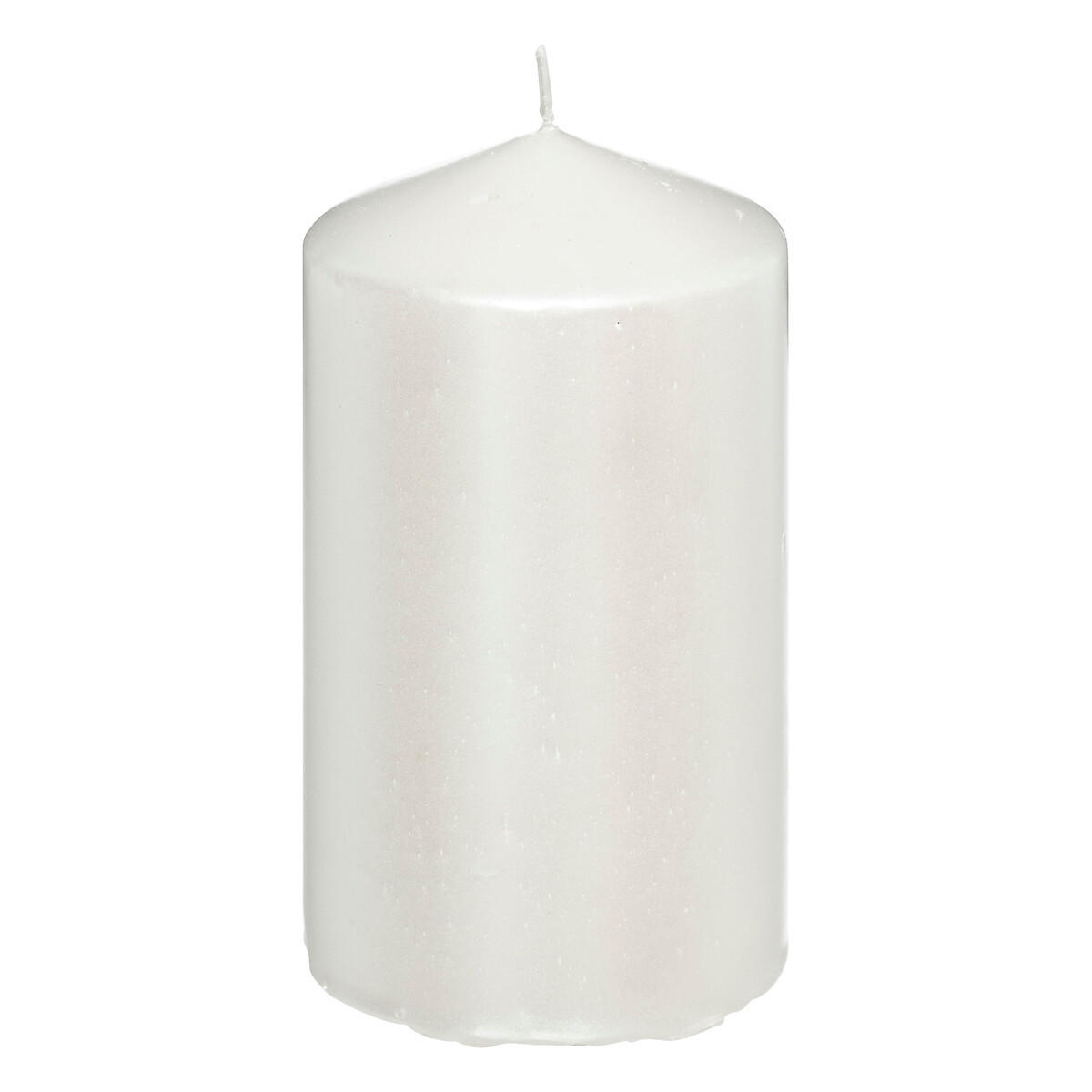STUMPENKERZE glänzend 12 cm - Weiß, Paraffin (7/12/7cm) - Atmosphera Createur d´interieur