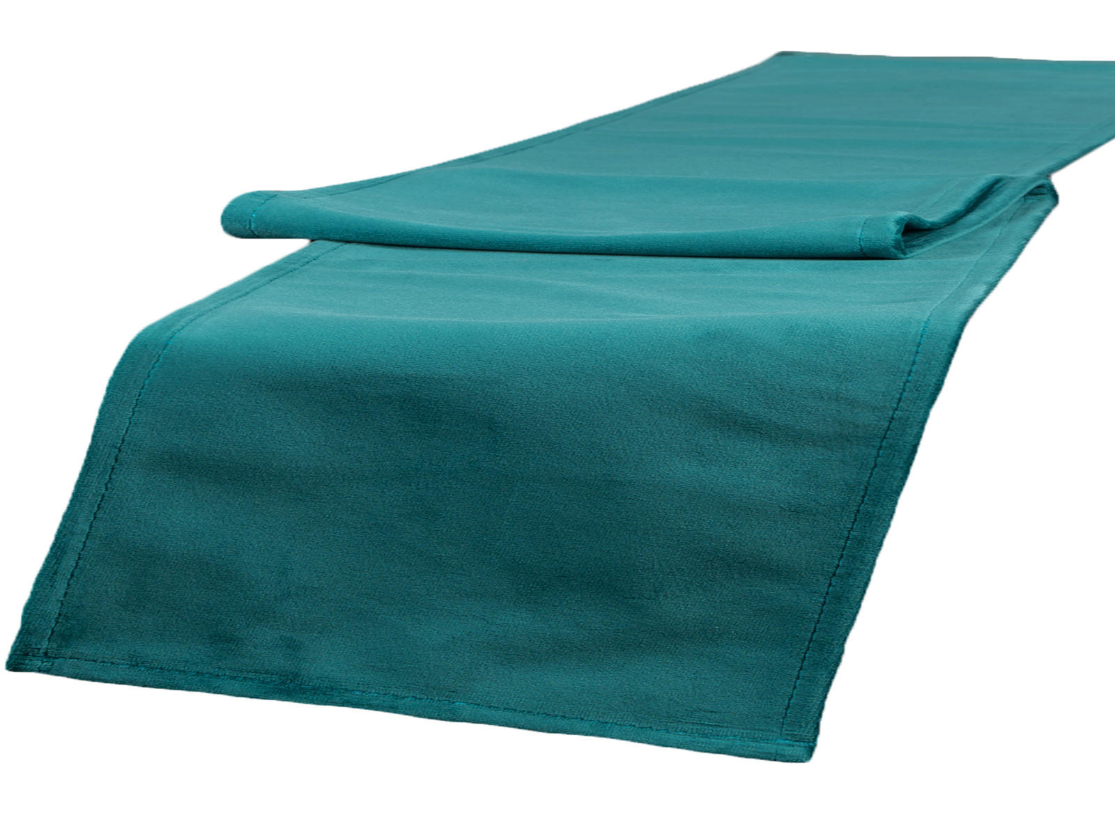 TISCHLÄUFER Samt&Sonders petrol 140/40 cm - Petrol, Textil (40/140cm) - beties Heimtextil