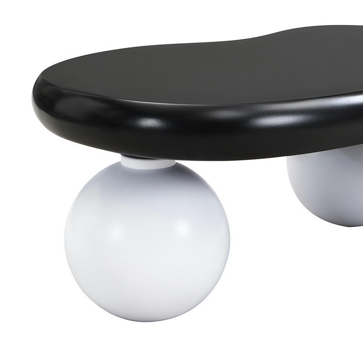 KONFERENČNÍ stolek 95/62,5/32 cm černo-bílý z MDF s LED osvětlením - bílá/černá, kompozitní dřevo (95/62.5/32cm) - OKWISH