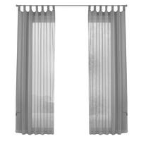 SCHLAUFENGARDINEN Voile 2er Set 175x140 cm Grau - Grau, Textil (140/175cm) - Gardinenbox.eu