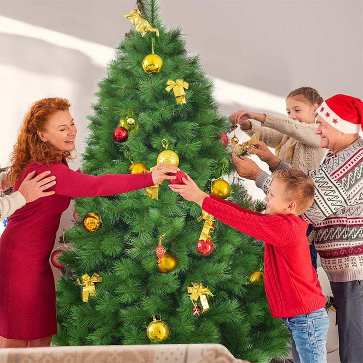 WEIHNACHTSBAUM mit Metallständer 180cm Grün - Grün, Metall (180cm) - COSTWAY