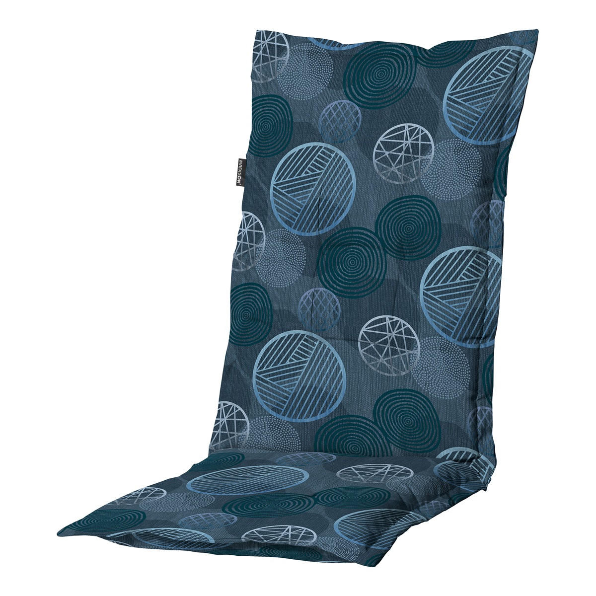 GARTENSTUHLKISSEN Kreis 123/50 cm 4er-Set - Blau, Textil (50/7/123cm) - Madison