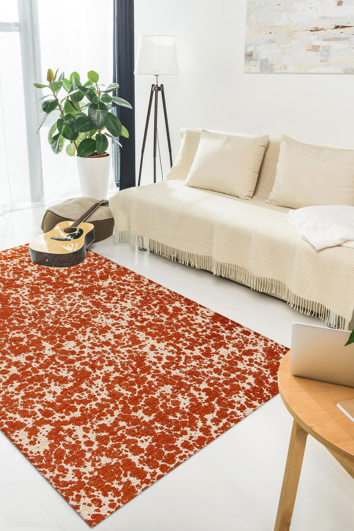 TEPPICH modern Flachgewebe GLOOM Rot 170x240 cm - Rot, Textil (170/240cm) - Novatrend