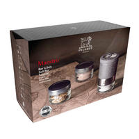 SALZMÜHLE Maestro 11cm inkl. 3 Gläsern Wechselbare Gläser Zirkonia-Mahlwerk - Grau, Holz (6/11/6cm) - PEUGEOT