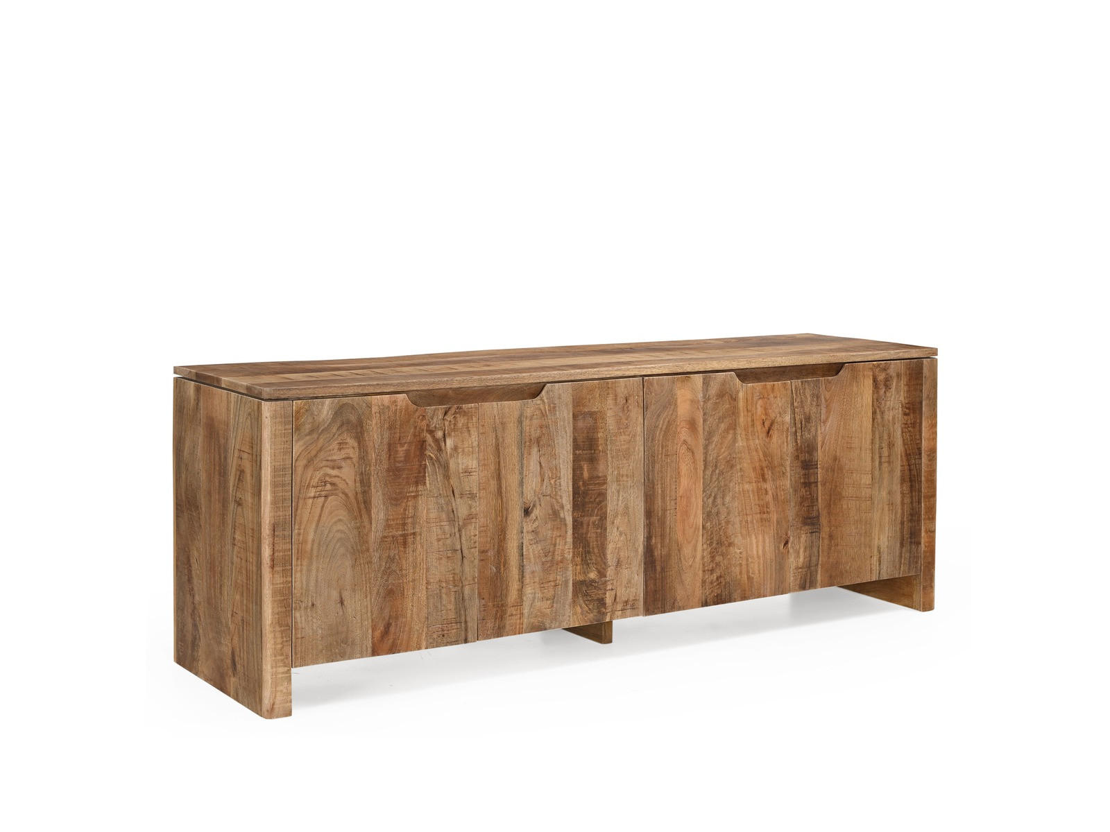 TV Board Sophie Mangoholz 160 cm / 40 cm Natur - Naturfarben, Holz (160/55/40cm) - Villa Möbel