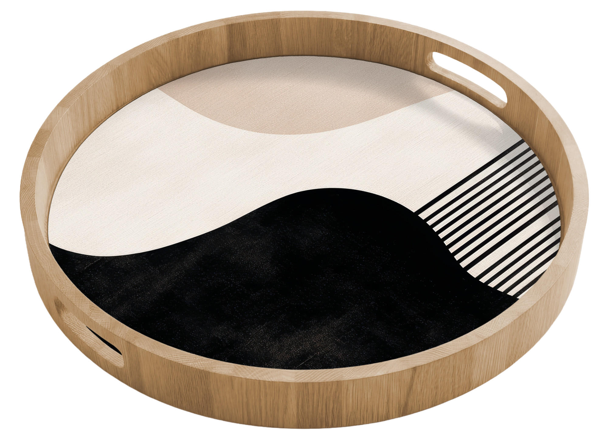 OnlyWow SERVÍROVACÍ PODNOS Abstraktní - Japonské - Béžové - Moderní 50x50 cm