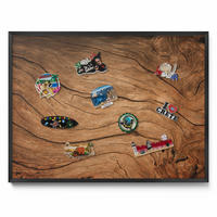 MAGNETTAFEL 80x60 cm Schwarzer Rahmen Aufgebrochene Holzstruktur - Rotbraun, Metall (80/60/0.4cm) - TULUP