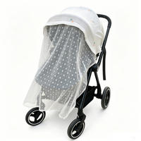 KINDERWAGEN-MOSKITONETZ Tulpenmuster 130x100cm - Hellrosa, Textil - Authentics